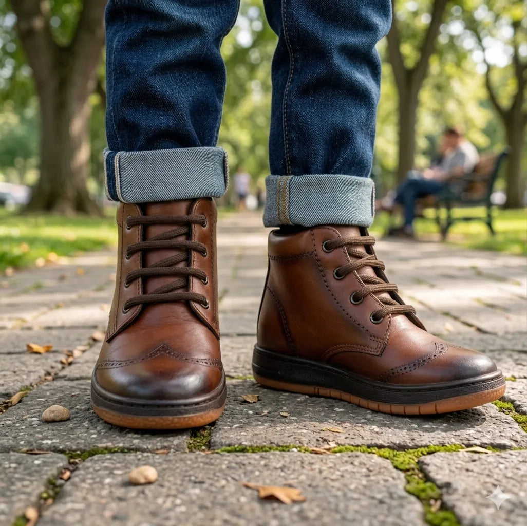Bota Casual Para Niño Mod 710 100% Piel (22 al 25.5)