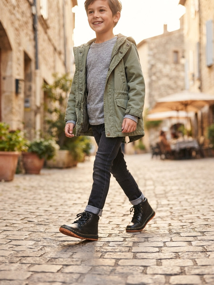 Botin Casual Para Niño Mod 810 100% Piel (22 al 25.5).