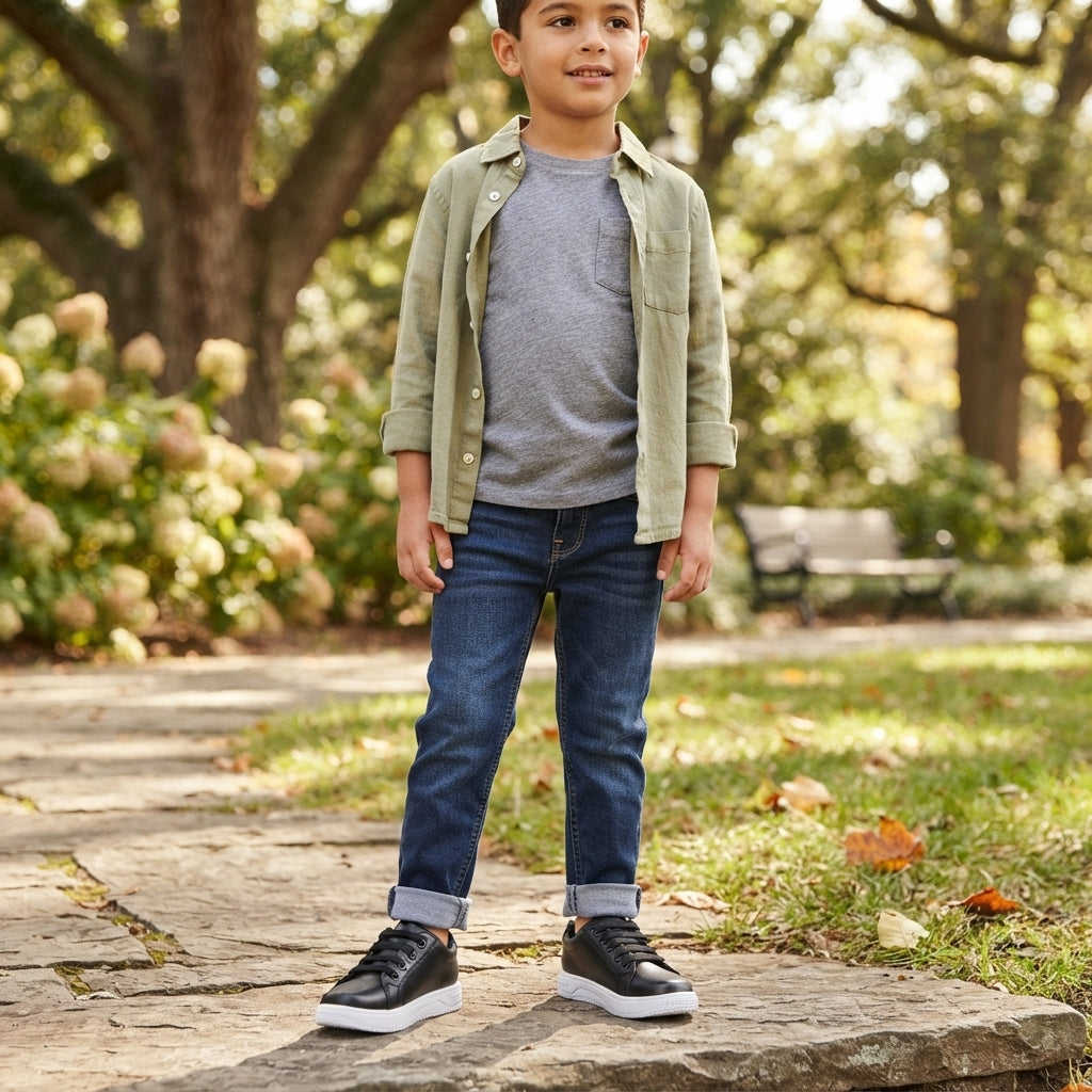 Choclo Casual Para Niño Mod 830 100% Piel (22 al 25.5).
