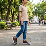 Choclo Casual Para Niño Mod 831 100% Piel (22 al 25.5).