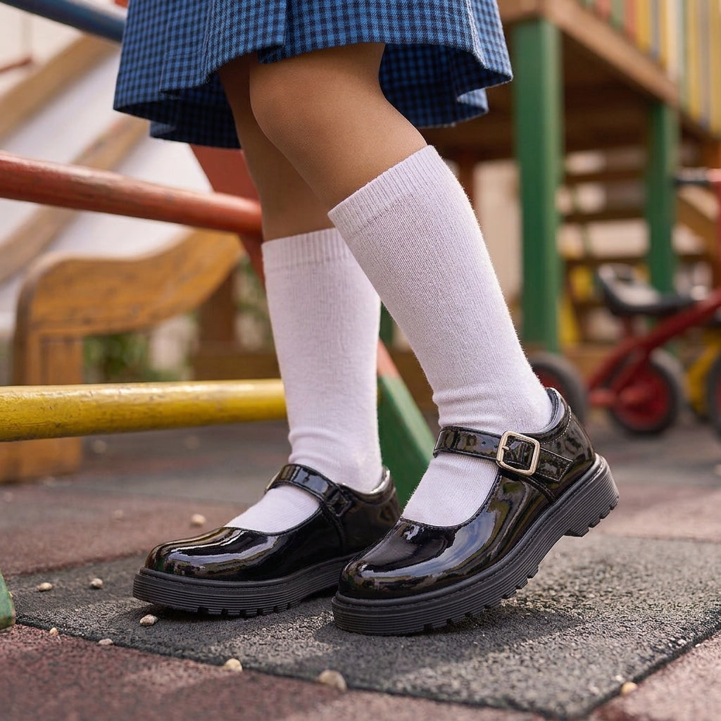 Zapato Escolar Para Niña Mod 600 100% Piel (18.0 -21.5)