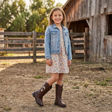 Bota Vaquera Para Niña Mod 600 Sintetica (15 al 17.5) (15.0 -17.5)