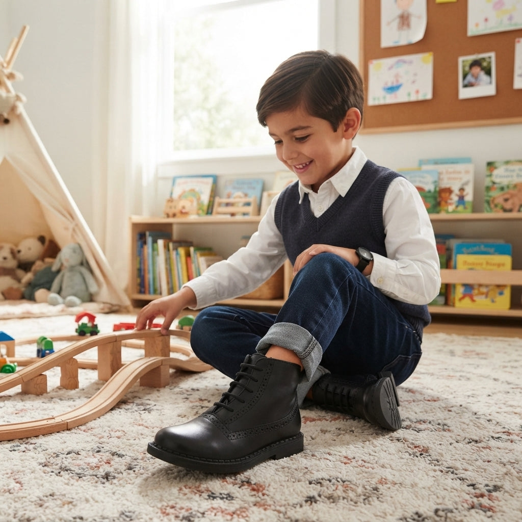 Botin De Vestir Para Niño Mod 440 100% Piel (15.0 -17.5)