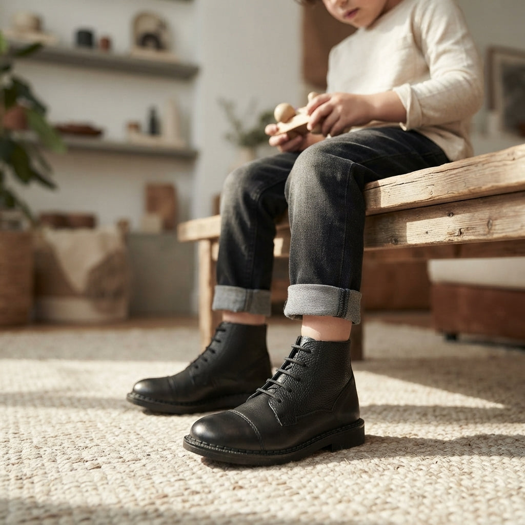 Botin De Vestir Para Niño Mod 421 100% Piel (22 al 25.5).