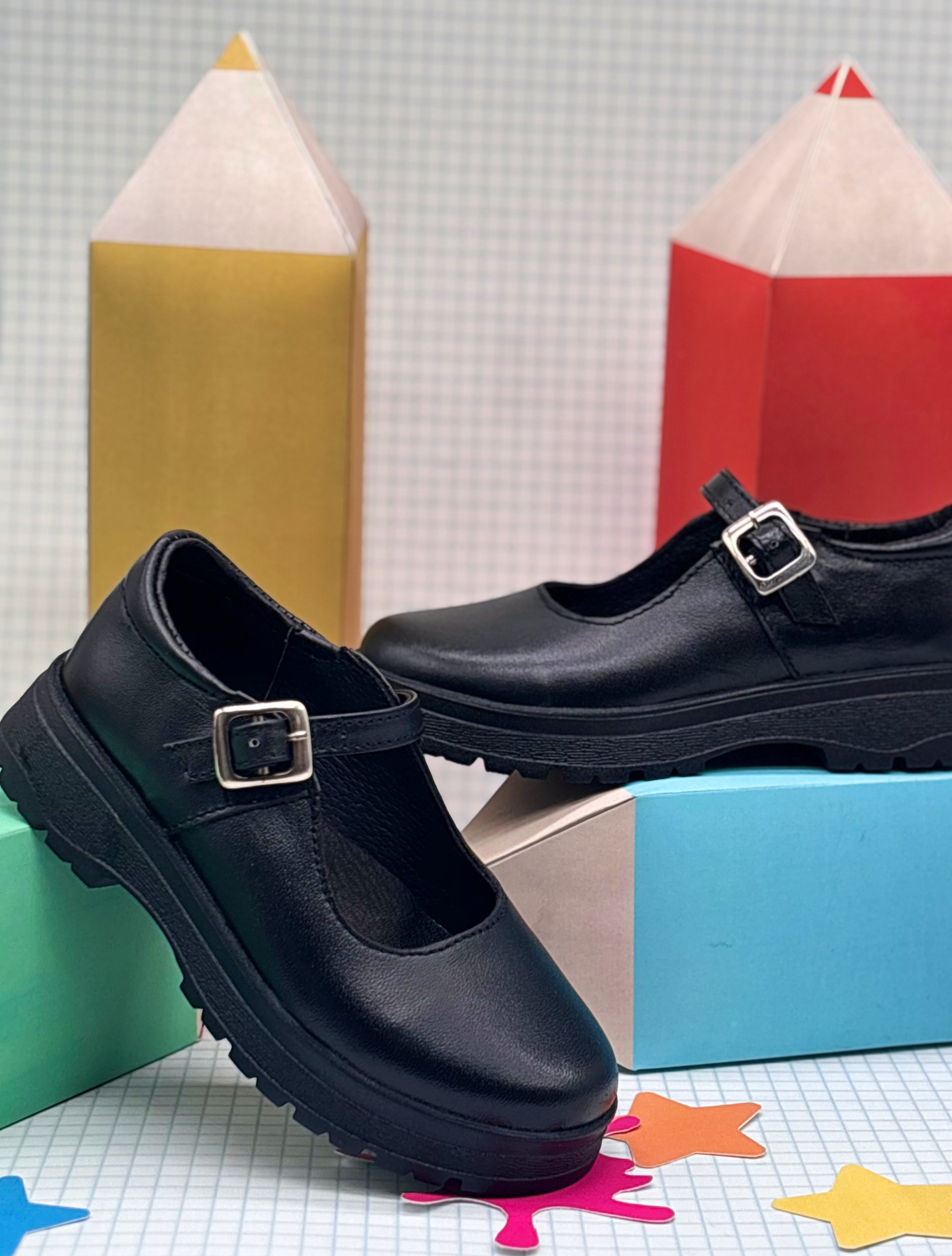 Zapato Escolar Para Niña Mod 600 100% Piel (15.0 -17.5)
