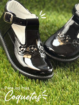 Zapato De Vestir Para Niña Mod 528 100% Piel Charol (15 al 17.5). (15.0 -17.5)